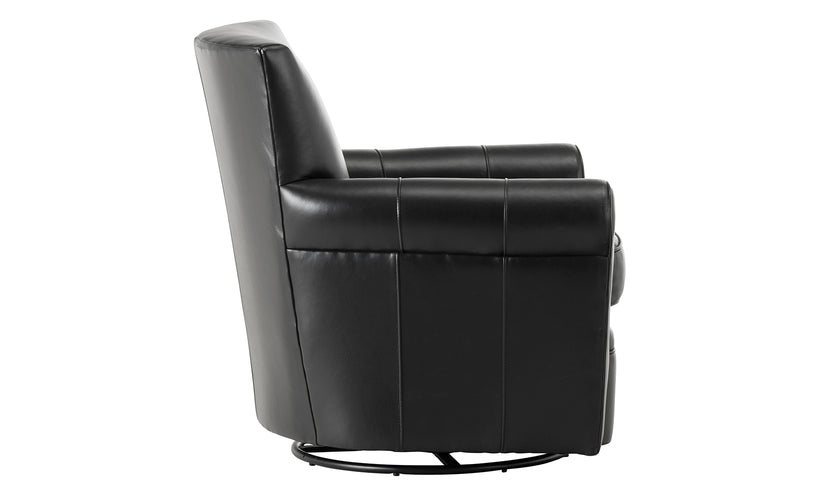 Phoebe Leather Swivel Glider Chair